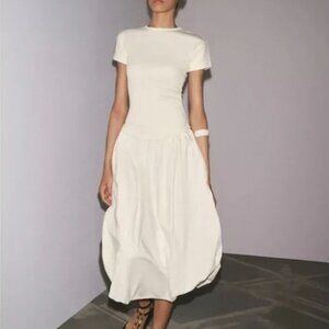 ZARA BALLOON COMBINATION DRESS